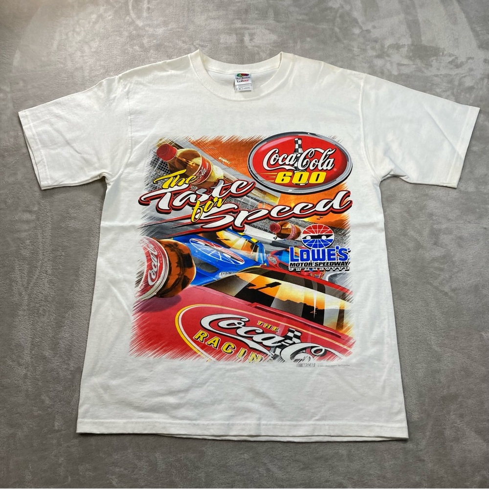 Vintage Coca Cola 600 Charlotte The Taste of Speed Nascar Shirt Men's Sz M